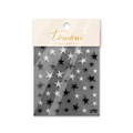 Relief embossed star nail art stickers in black and white with 3D shooting star effects - Star Relief / Black and White
