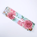Outil chignon magique bleu avec motif roses roses pour coiffure élégante - Rose Rose Bleu