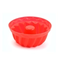 Rote Silikon-Muffinform mit Wellenstruktur für DIY-Kuchen und Geleeherstellung - Rot