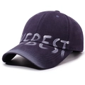 Casquette de baseball vintage bleu marine avec lettrage Everest blanc de style graffiti - Réglable / Bleu marine