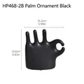 Minimalist matte black ceramic OK hand gesture jewelry display stand 5.98 inch width - OK Gesture-HP468-2B / Black