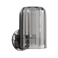 Bicchiere porta spazzolino grigio fumo traslucido a parete con supporto minimalista - Grigio Trasparente Ghiaccio (Set Lavaggio)
