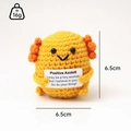 Handmade orange crochet positive axolotl plush doll with encouragement card, 6.5cm size - Axolotl Yellow