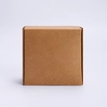 Square brown kraft paper gift box with window design for jewelry packaging - 350g Kraft Paper Box