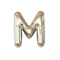 Pendentif lettre M doré poli en acier inoxydable avec design de ballon - Lettre M