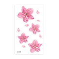Pink cherry blossom tattoo sticker LY-035 with watercolor gradient floral design - Gradient Pink Cherry Blossom Style (LY035)