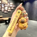 Cute Capybara keychain in yellow soft rubber with 3D pendant and hand strap - B241-6 Crossbody Bag