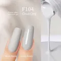 Plant-based gel nail polish in Cloud Gray F104 with matte and glossy finish effect - F104 Cloud Gray