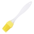 Pennello da cucina in silicone con setole gialle e manico in plastica bianca - Pennello in silicone 5.5g (Giallo)