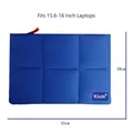 Quilted royal blue laptop sleeve in puffer cotton with 43x29cm dimensions and brand tag - 15.6-16 Inch without Strap / Klein Blue