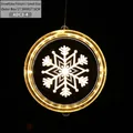 Warm white LED acrylic reindeer Christmas light with snowflake pattern and hanging ring - 16CM Snowflake Style