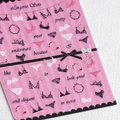 5D-Ultradünne Nagelaufkleber KX020 mit rosa Unterwäsche-Sets und Zubehörmustern - Dessous-Sets (KX020)