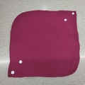 Soft muslin cotton baby bib in burgundy wine red with four white plastic snap buttons - Wine Red (25#)