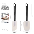 Black handle 16-inch large silicone spatula 2-piece set with translucent white heat resistant heads - 16 Inch 2-Piece Set / Black Handle
