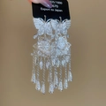 Détail des boucles d'oreilles pampilles en argent 925 avec papillon et fleurs ajourés - Papillon Argent (Tige Argent 925)