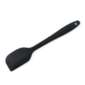 Single-piece black silicone pastry brush for baking and grilling with a hanging hole - Spatula / Black