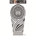 Waterproof tribal Tiki mask temporary tattoo sticker FF-154 with Maori totem design - Tribal Mask Totem (FF-154)