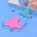 Moule en silicone caneton Happy Birthday pour décoration de gâteau DIY - Style Canard HAPPY (1)