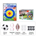 Jeu de lancer de cible avec ballons et boîte pour sports intérieurs et extérieurs - Tapis de Jeu Sportif 3-en-1 120*90