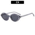 Cat eye zonnebril met rookgrijs montuur en donkergrijze glazen voor dames - Transparant Grijs Frame Grijze Lenzen