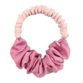 Tweekleurige roze zijden hittevrije krultang voor knotjes en golven met plooien - Beige & Lotusroze