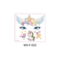 Unicorn theme temporary face tattoo stickers with rainbow horn and pastel heart designs - Unicorn Style