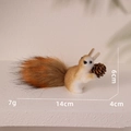 Cute foam squirrel Christmas tree ornament holding pine cone for tabletop decor - Squirrel Pendant Type A