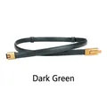 Slim dark green genuine leather belt for women featuring a vintage gold buckle detail - Dark Green