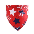 Red American flag pet bandana with patriotic star pattern for dogs and cats - Red Pentagram (New Style 5)