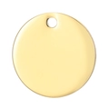Minimalist circular gold stainless steel pendant with pre-drilled hole for DIY jewelry - Gold (KLJ317-Z)