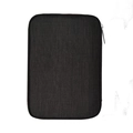 Estuche de tela gris oscuro para correas de Apple Watch con cremallera plateada dura - Negro Texturizado