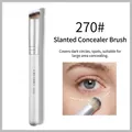 GECOMO 270# Slanted Concealer Brush with pearl white handle for dark circles - G1058 (270) Angled Concealer Brush (White Handle)