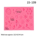 Silikonform für Fondant mit Sonnenblumen und Rosen für DIY Tortendeko 13,2x10,4cm - Rosa