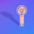 Mini ventilador de mano rosa con función de nebulización y base de carga portátil - Ventilador de Nebulización de Mano / Rosa / 1200mAh