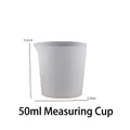 Taza medidora de silicona de 50ml para resina DIY con altura de 5,1cm y líneas graduadas - Taza medidora de 50 ml