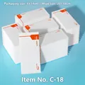 Individually wrapped airline wet wipes in white and orange 6x14cm packaging pile - Simple Style C-18 / Blue Orange
