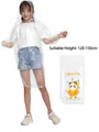 Portable white disposable raincoat for kids height 120-150cm with card size package - Kids / Cream White