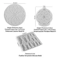 Grijze mandala siliconen mal set voor DIY onderzetters en dromenvanger hangers van hars - NO.2 Dromenvanger 3-delige Vorm Set