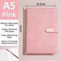 Pink A5 PU leather notebook with a secure metal buckle and thick inner pages - A5 (With Buckle / 100 Sheets) / Pink
