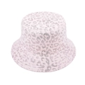 Cappello da pescatore da donna con stampa leopardata rosa e argento in tessuto denso - Taglia unica / Leopardo Beige