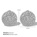 Zilveren roestvrijstalen ronde oorbellen met golftextuur en 22mm diameter - Zilver Klein / 22mm