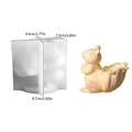 DIY squirrel silicone mold for scented candles and resin pots with size dimensions - Squirrel with Backpack