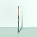 Detail of eyeshadow blending brush with green glitter handle and rose gold ferrule - Single Blending Brush - Glitter Quicksand