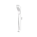 Polished silver 304 stainless steel dinner fork measuring 19cm in length and 49g - Elegant No.2 Fork