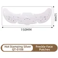 Metallic silver butterfly freckle tattoo sticker face decals waterproof style QT-0108 - Silver Stamping Freckle Face Patch(QT-0108)