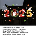 2025 Christmas Santa Claus electrostatic window cling with double-sided color design - 2025 Wreath / Small (40cm Width)