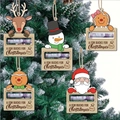 5-piece set of wooden Christmas money holder ornaments including reindeer and snowman - 5-Piece Set 2