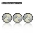 Set of 3 replacement gray round filters for pet floating water bowls and dispensers - Deep Sea Grey (ai-Pack of 3)