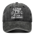 Berretto da baseball vintage in cotone grigio antracite per il 70° compleanno - Nero