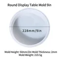 9 inch grote ronde siliconen mal voor epoxyhars tafel met 50mm hoogte detail - Ronde Basisvorm 9 Inch